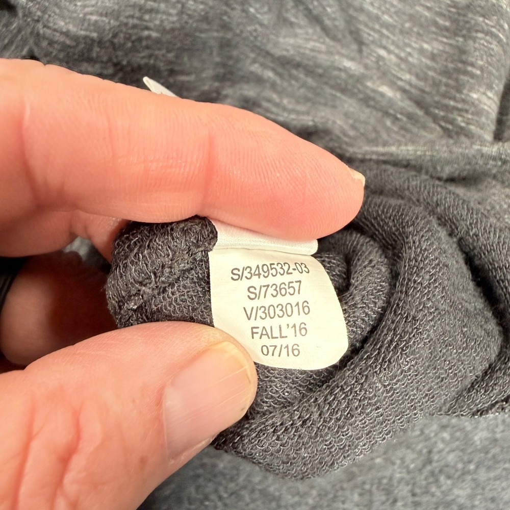Athleta Grey Space Dye Cowl Neck Pullover Thumbhole Hoodie S 349532-03 - Picture 8 of 9